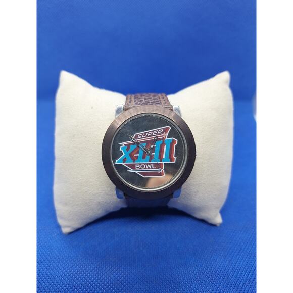 Super Bowl XLII Men's Water Resistant Watch - 2008 Giants Beat Patriots - Picture 1 of 4